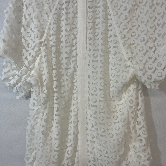 Byron Lars BOYFRIEND LASER CUT CREW NECK TEE Sz 4 - Picture 6 of 7